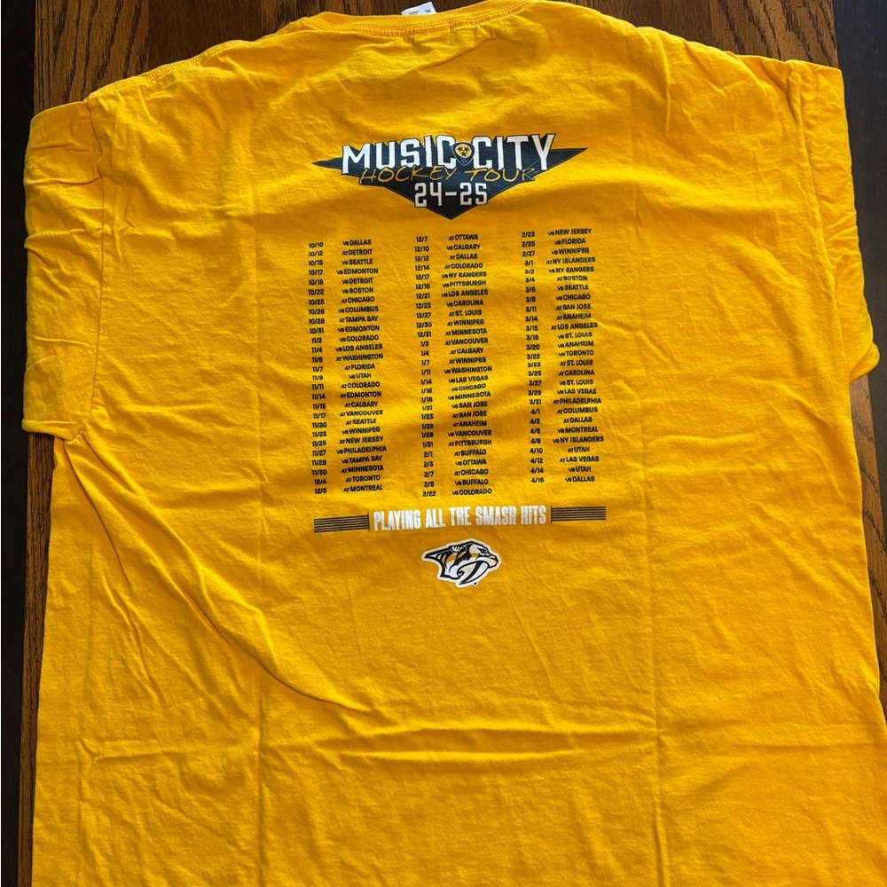 Hanes Bright Yellow Cotton Tee - Picture 3 of 4